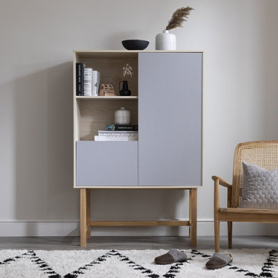 Nöa & Nani Noa & Nani Display Cabinet In Grey & Oak Finish Järstorp from B&Q