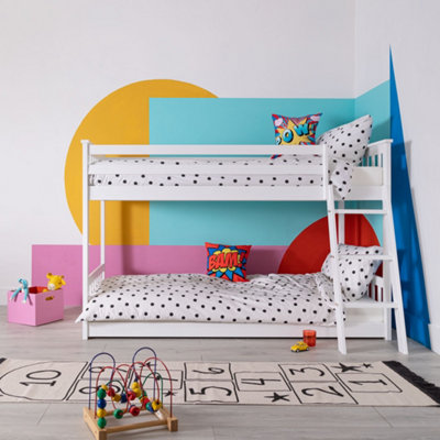 Nöa & Nani Noa & Nani Bunk Bed Kids Solid Wood Low Midsleeper In Classic White Harri