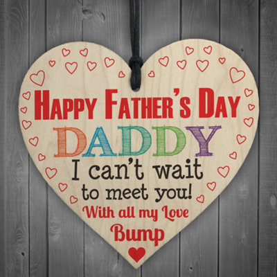 Red Ocean Fathers Day Bump Daddy  Gift Hanging from B&Q