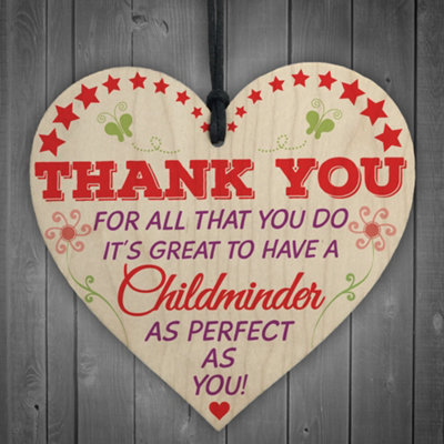 Red Ocean Childminder Perfect Thank You Babysitter Gift Hanging Plaque Nursery Sign from B&Q