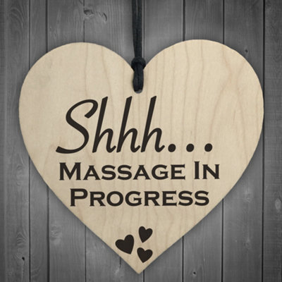 Red Ocean Massage Progress Do Not Disturb Hanging Plaque Salon Quiet Please Gift Sign from B&Q