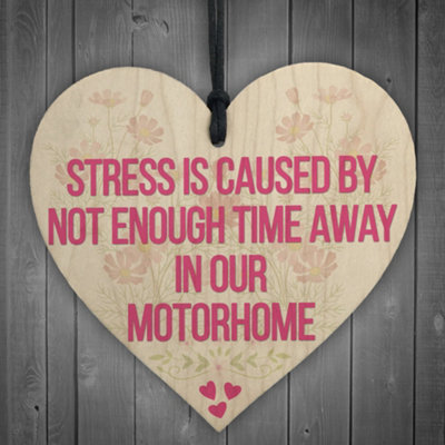 Red Ocean Stress Motorhome Friendship Gift Family Present Hanging Plaque Birthday Gift Sign from B&Q
