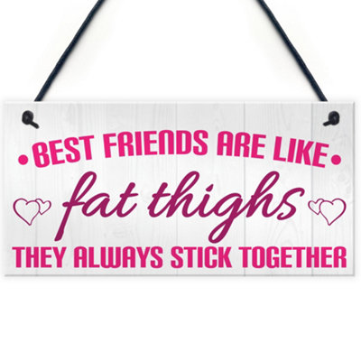 Red Ocean Best Friends Novelty Laugh Sign from B&Q