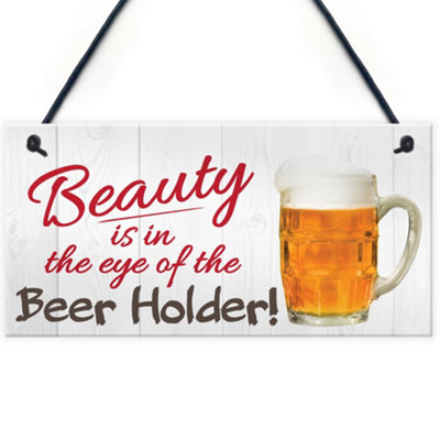 Red Ocean Novelty Men Mancave Hanging Sign from B&Q