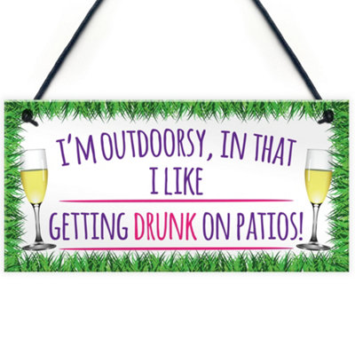 B&Q -  Drink Gift Novelty Hanging Plaque Bar Sign