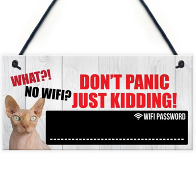 Red Ocean Wifi Internet Password Passkey Sign from B&Q