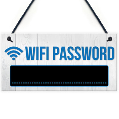Red Ocean Wifi Internet Password Passkey Sign from B&Q