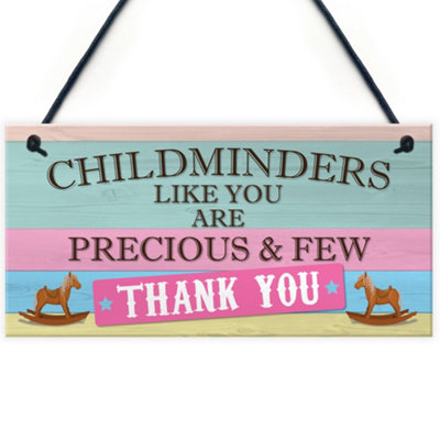Red Ocean Thank You Childminder Babysitter Gift Hanging Plaque from B&Q