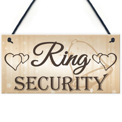Red Ocean Shabby Chic Wedding Sign Ring Security Pageboy Best Man Vintage Plaque Bride Marriage Wedding Registry Gift List from B&Q