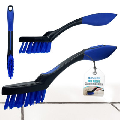 The Dustpan & Brush Store Tile And Grout BrushSmall Brush Cleaner (Blue) from B&Q