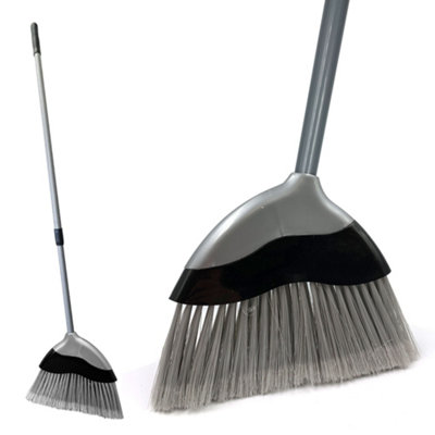 B&Q -  Telescopic Indoor Sweeping Broom Soft Angled Slim Floor Sweeping Corn Broom Brush