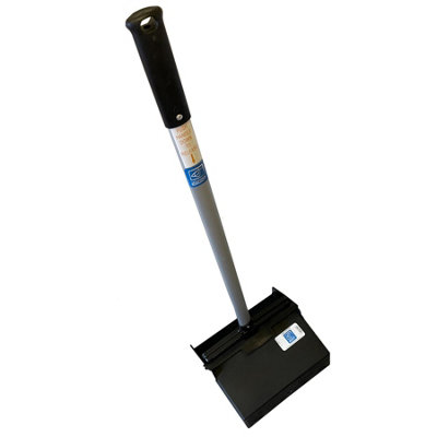 B&Q -  Heavy Duty Long Handled Lobby Dustpan Commercial Sweeping Pan