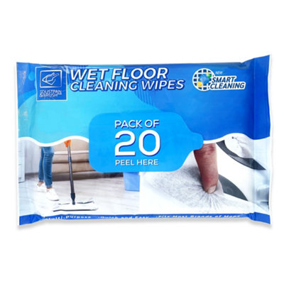 The Dustpan & Brush Store Floor Cleaning Wipes Wet Wipes For Most Flat Mops Compatible With Flash Mops(Pack Of 20) from B&Q