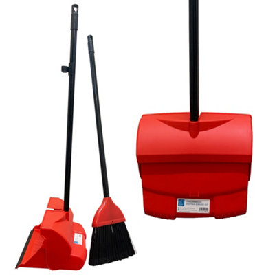 The Dustpan & Brush Store Long Handled Dustpan And Brush SetRed from B&Q