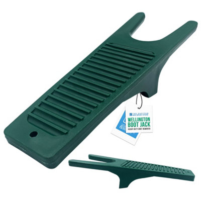 The Dustpan & Brush Store Boot Jack Welly Boot Remover Puller With Scraper Durable Construction Ideal For Wellingtons Riding Or Muddy Shoes from B&Q