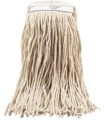 B&Q -  Heavy Duty Cotton Kentucky Mop 16Oz (450G) Head High Absorbency Replacement