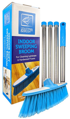 The Dustpan & Brush Store Long Handled Soft Indoor Sweeping Brush from B&Q