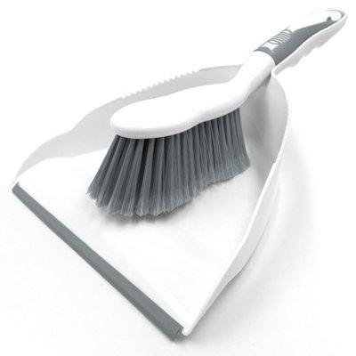 The Dustpan & Brush Store Dustpan And Brush Set - (Grey) Portable Cleaning Brush And Dustpan