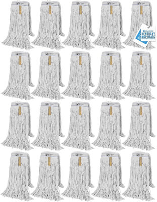 B&Q -  Heavy Duty Kentucky Mop Heads 450G Commercial Cotton Yarn RefillsPack Of 20