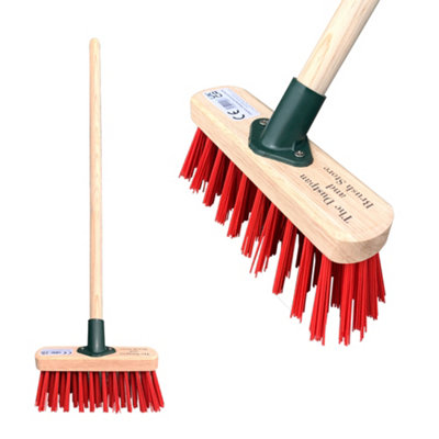 The Dustpan & Brush Store Traditional Wood Children's Sweeping Broom 70Cm Play Yard Brush With Soft Bristles from B&Q