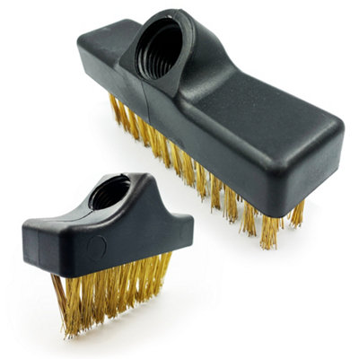The Dustpan & Brush Store Replacement Heads(Pack Of 2) For Angled Paving Brush And Wire Broom Weed Brush Spare Heads For Removing Weeds And Moss from B&Q