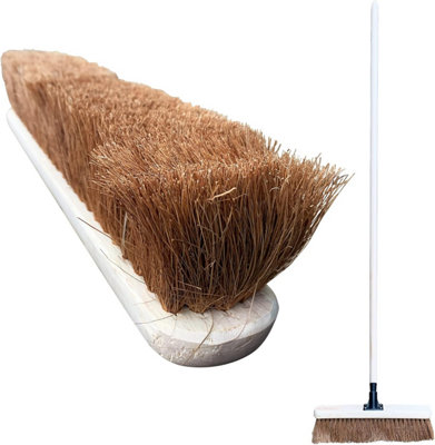 The Dustpan & Brush Store 18" Soft Outdoor Broom With Natural Coco Bristle from B&Q