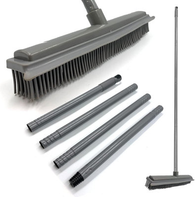 The Dustpan & Brush Store Multi Purpose Brush Long Handled Rubber Broom from B&Q
