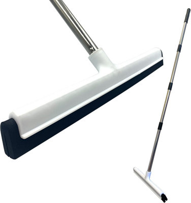 The Dustpan & Brush Store 46Cm Floor Squeegee Mop With 4-Section Aluminum Anti-Rust Handle from B&Q