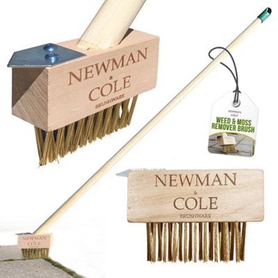 The Dustpan & Brush Store Wooden Weed Brush Wire Weeding Broom With Scraper from B&Q