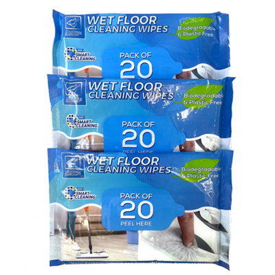 The Dustpan & Brush Store Wet Floor Cleaning WipesCompatible With Flash Mops- Pack Of 60 from B&Q