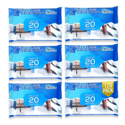 The Dustpan & Brush Store Wet Floor Cleaning Wipes Compatible With Flash Mops- Pack Of 120 from B&Q