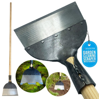 The Dustpan & Brush Store Garden Weed Remover Shovel With 120Cm Long Handled Patio Weeder Moss And Weed Scraper from B&Q