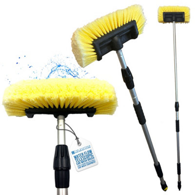 The Dustpan & Brush Store Telescopic Water Fed Car Wash Brush 1.91M Extendable Vehicle & Window Scrubber from B&Q