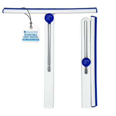 The Dustpan & Brush Store Compact Folding Shower Squeegee With 360 Degree Swivel Head Collapsible Window Cleaner from B&Q