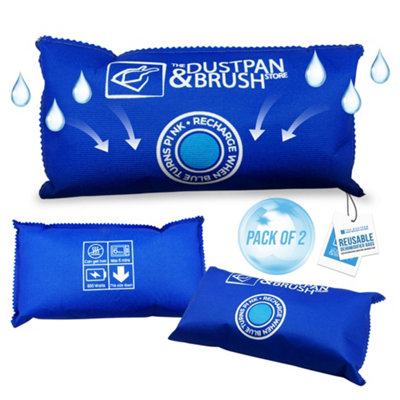 B&Q -  Reusable Moisture Trap Car Home Dehumidifier Bags Rechargeable Microwave Moisture Absorber Sachets BagPack Of 2