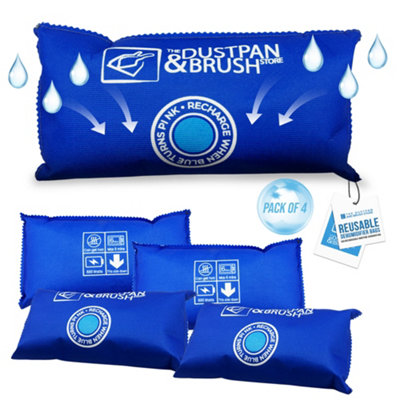 B&Q -  Reusable Moisture Trap Car Home Dehumidifier Bags Rechargeable Microwave Moisture Absorber Sachets BagPack Of 4