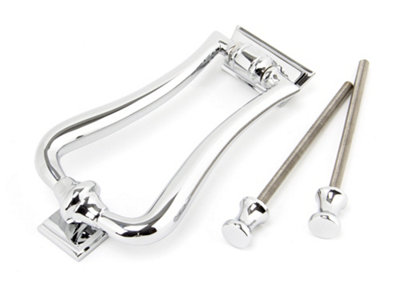 From The Anvil Polished Chrome Slimline Art Deco Door Knocker from B&Q