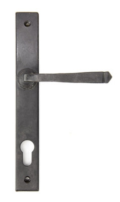 From The Anvil External Beeswax Avon Slimline Lever Espag. Lock Set from B&Q
