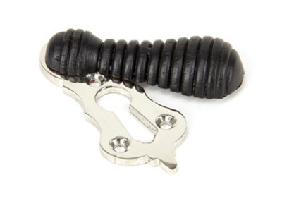 From The Anvil Ebony & Polished Nickel Beehive Escutcheon from B&Q