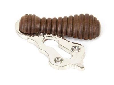 From The Anvil Rosewood & Polished Nickel Beehive Escutcheon from B&Q
