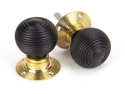 From The Anvil Ebony And Pb Cottage Mortice/rim Knob SetSmall from B&Q
