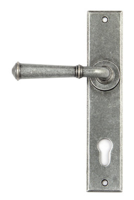 From The Anvil Pewter Regency Lever Espag. Lock Set from B&Q
