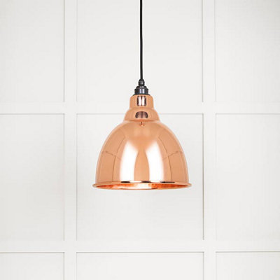 From the Anvil Hammered Copper Brindley Pendant from B&Q