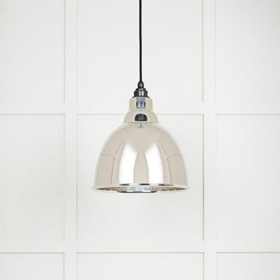 From the Anvil Hammered Nickel Brindley Pendant from B&Q