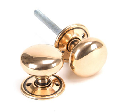 From The Anvil Polished Bronze Mushroom Mortice/rim Knob Set from B&Q