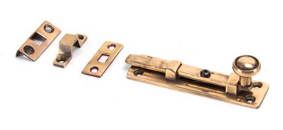 From The Anvil Polished Bronze 4 Inch Universal Bolt from B&Q
