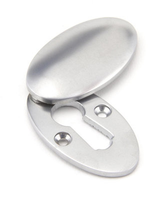 B&Q -  Satin Chrome Oval Escutcheon & Cover