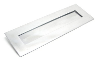 From The Anvil Satin Chrome Large Letter Plate from B&Q