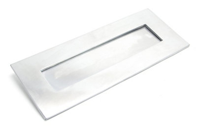 From The Anvil Satin Chrome Small Letter Plate from B&Q