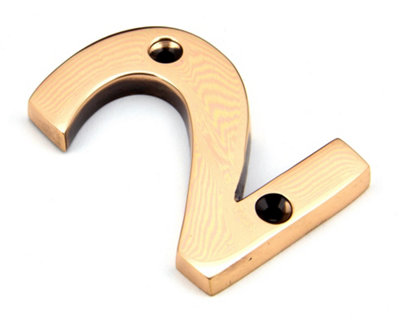 From The Anvil Polished Bronze Numeral 2 from B&Q